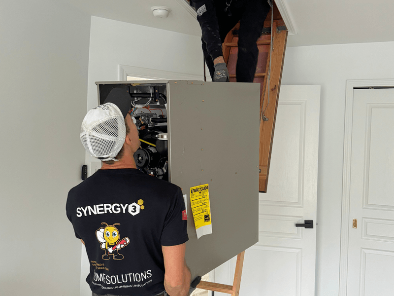 Synergy3 technician servicing equipment