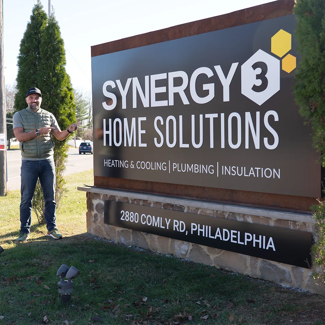Synergy3 Home Solutions technicians on a residential service call